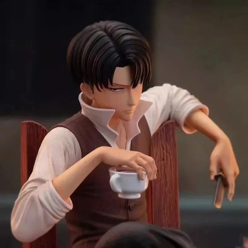 Levi Ackerman Sitting Ver. Attack on Titan Anime Figure Model Statue PVC 7.4" [No Box]