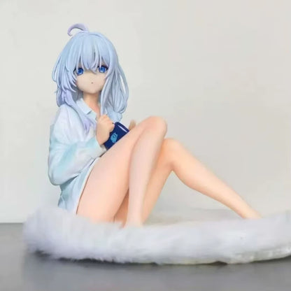 Elaina Pajamas Wandering Witch Anime Kawaii Desktop Figure PVC 4.3" [No Box] *Adult Collectible*