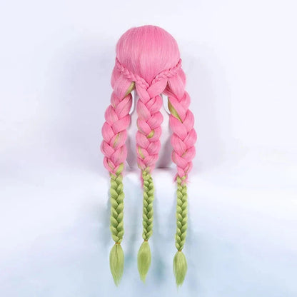 Mitsuri Kanroji Love Hashira Cosplay Wig 30"  Long Hair Heat Resistant - Synthetic