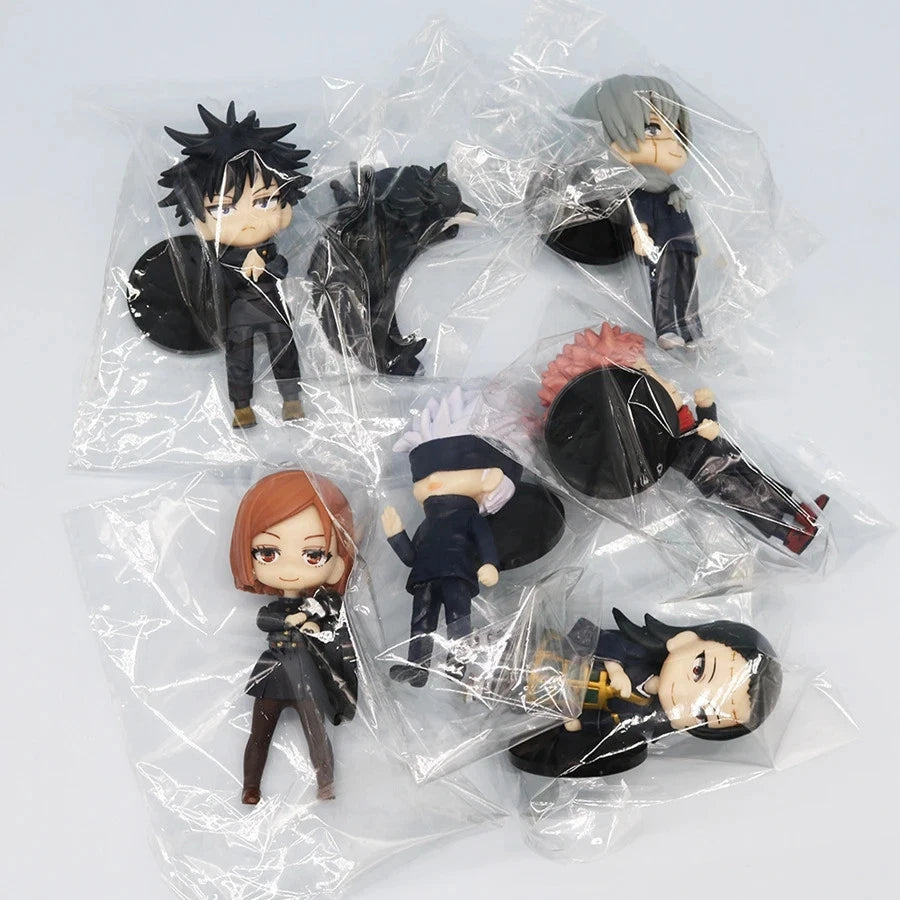 7 PCS Jujutsu Kaisen Anime Collectibles Kawaii Chibi Figurines PVC 3" [No Box]