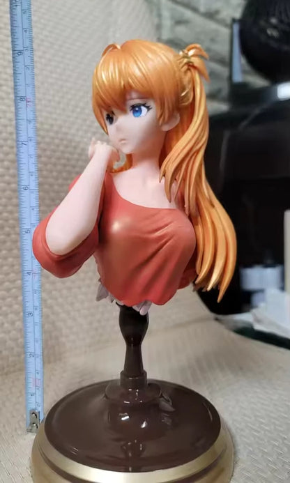 Asuka Sohryu Sculpture Neon Genesis Evangelion Cute Anime Statue PVC 9" [No Box]