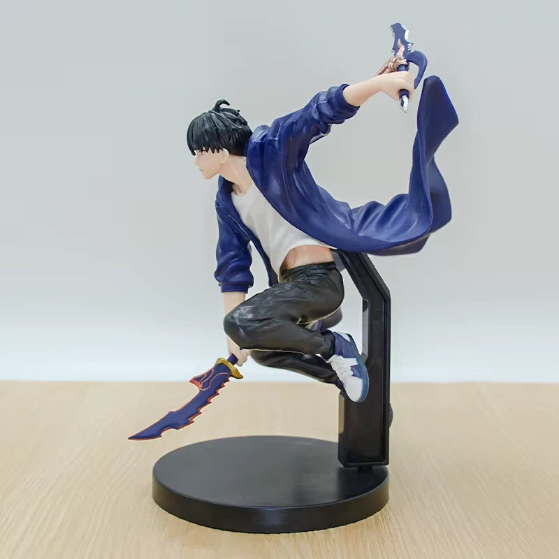 Sung Jin-woo Dual Wield Solo Leveling Collectible Anime Figure PVC 7" [Boxed]