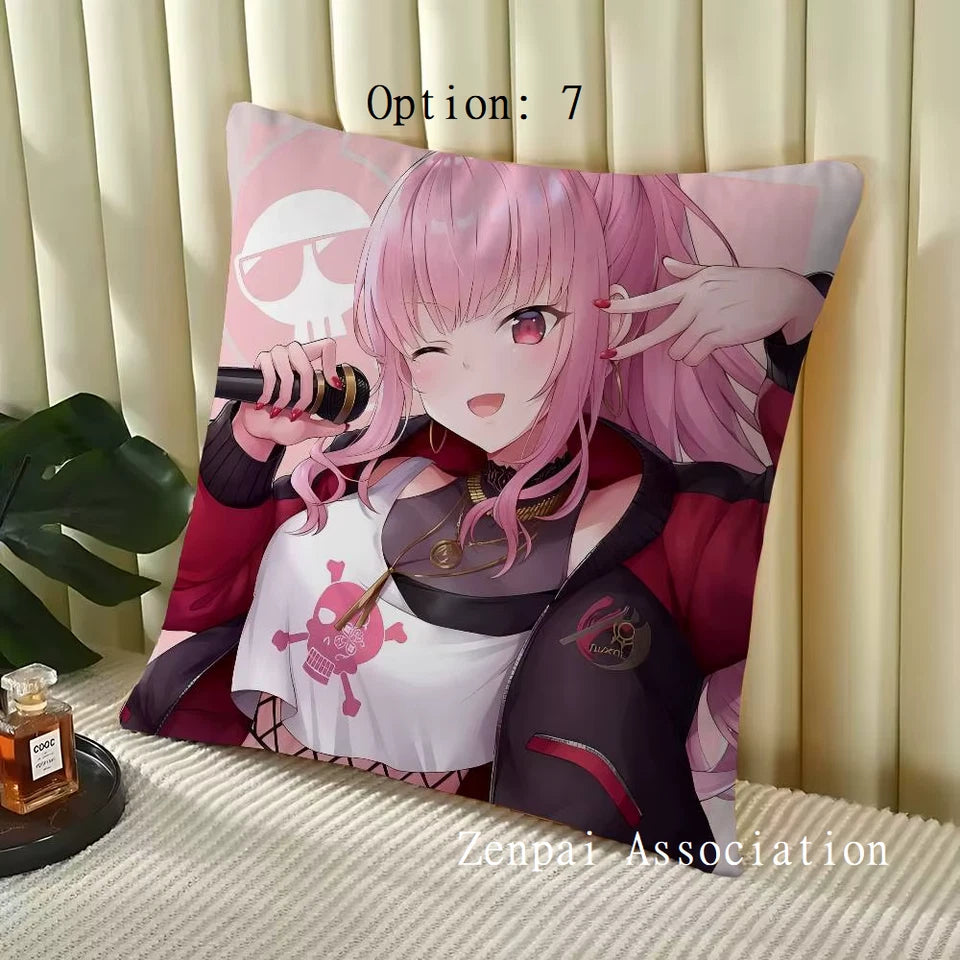 Mori Calliope Vocaloid Hololive Soft Pillow Cushion Cover 2 x 2 ft