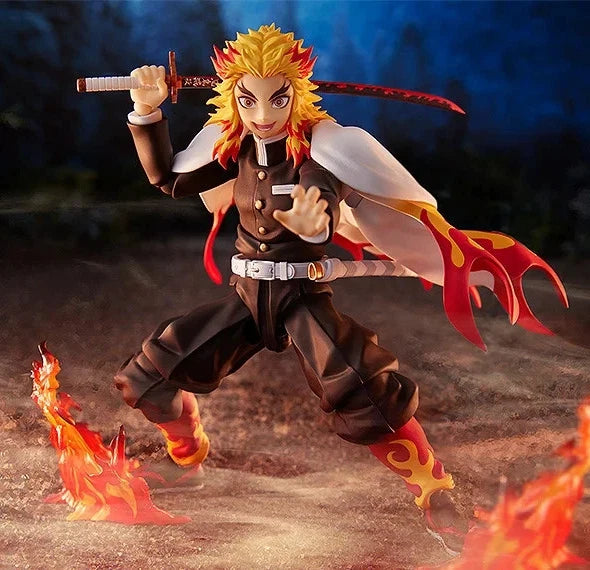 Kyojuro Rengoku Demon Slayer Adjustable Action Anime Figure PVC 5.5" [Boxed]