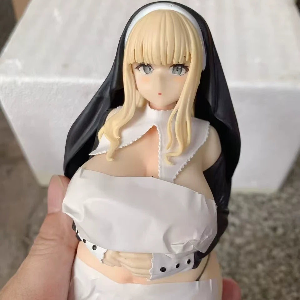 Louisa Full Bust Nun Kounin Sao Ojisan Manga Cast Off Curvy Figure PVC 10" [Boxed] *Adult Collectible*