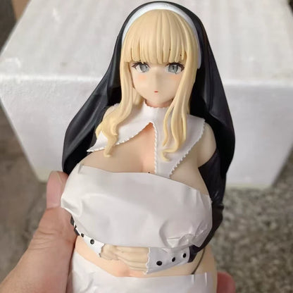 Louisa Full Bust Nun Kounin Sao Ojisan Manga Cast Off Curvy Figure PVC 10" [Boxed] *Adult Collectible*