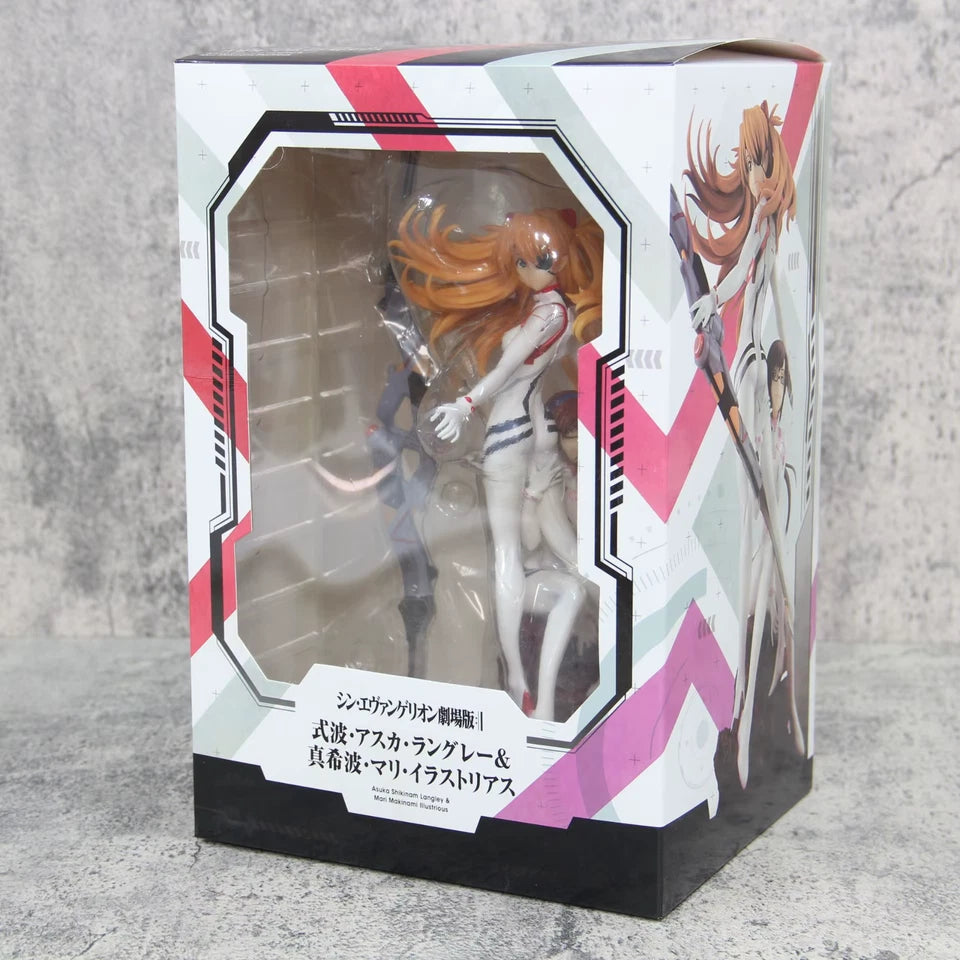 Asuka Soryu & Mari Makinami Neon Genesis Evangelion Anime Figure PVC 10.5" [Boxed]