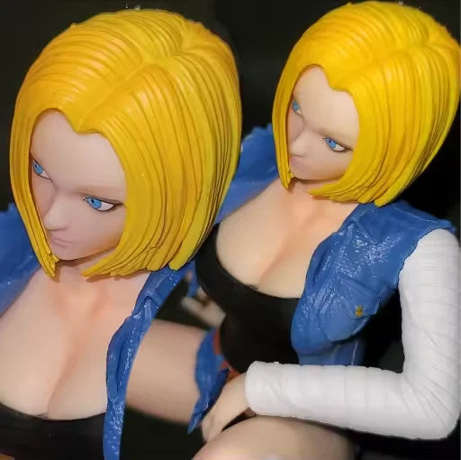 Android 18 Relax Time Dragon Ball Z Anime Figure Model Statue PVC 4.7" [No Box]