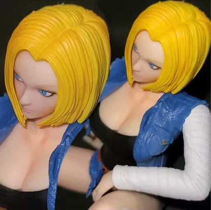 Android 18 Relax Time Dragon Ball Z Anime Figure Model Statue PVC 4.7" [No Box]