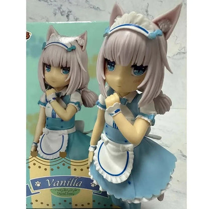 Chocola & Vanilla Maid Outfit Nekopara Anime Figure Model Statue PVC 7" [Boxed]