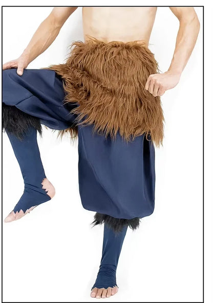 Inosuke Cosplay Demon Slayer Full Set: Ankles, Pants, Skirt, Wig, & Mask
