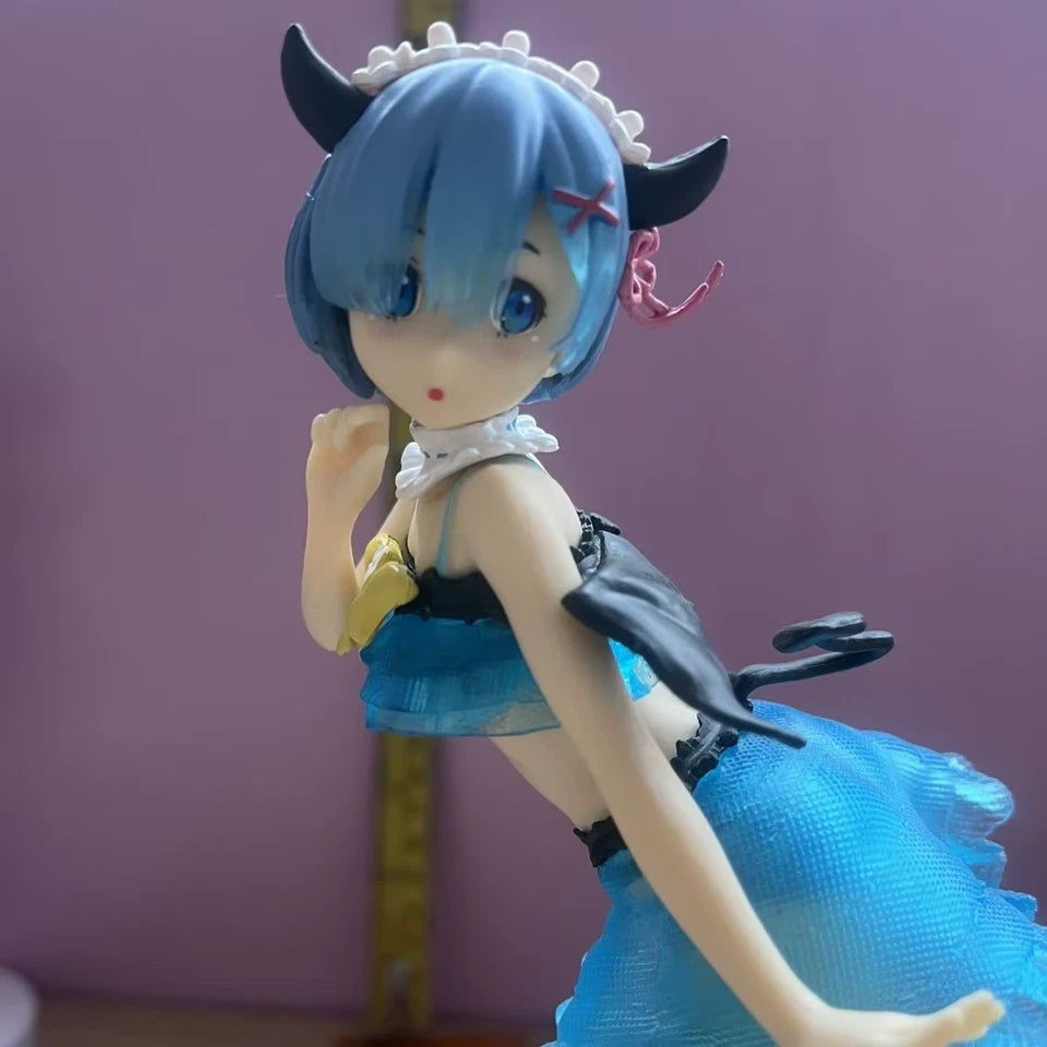 Rem Succubus Re: Zero Anime Kawaii Petite Figure PVC 8" [No Box]