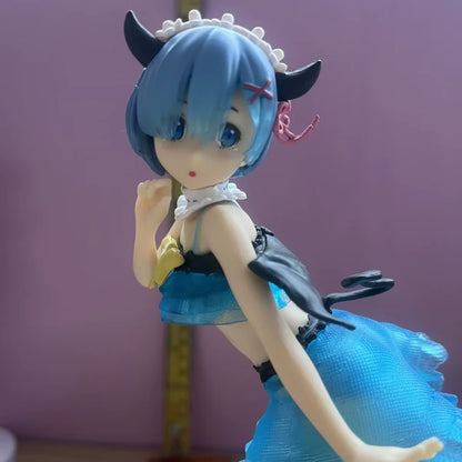 Rem Succubus Re: Zero Anime Kawaii Petite Figure PVC 8" [No Box]