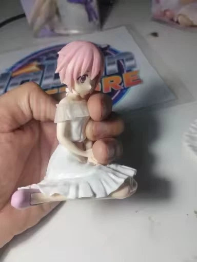 Madoka Kaname Sitting Puella Magi Madoka Magica Cute Anime Figure PVC 4" [Boxed]