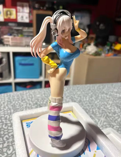 Super Sonico Zumba Outfit Nitroplus Kawaii Anime Figure PVC 7" [Boxed] *Adult Collectible*