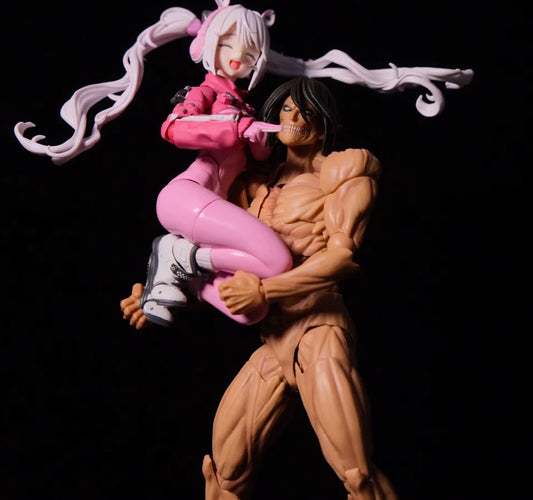 Eren Attack on Titan Form AoT Adjustable Action Anime Figure PVC 5.9 in [Boxed]