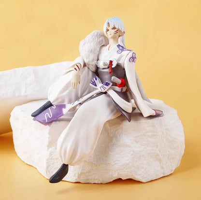 Sesshoumaru Sitting InuYasha Collectible Anime Figure Model PVC 5.5" [No Box]