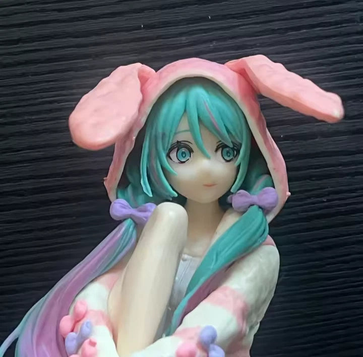 Hatsune Miku Rabbit Ear Hoodie Project DIVA Vocaloid Kawaii Figure 6" [Boxed]