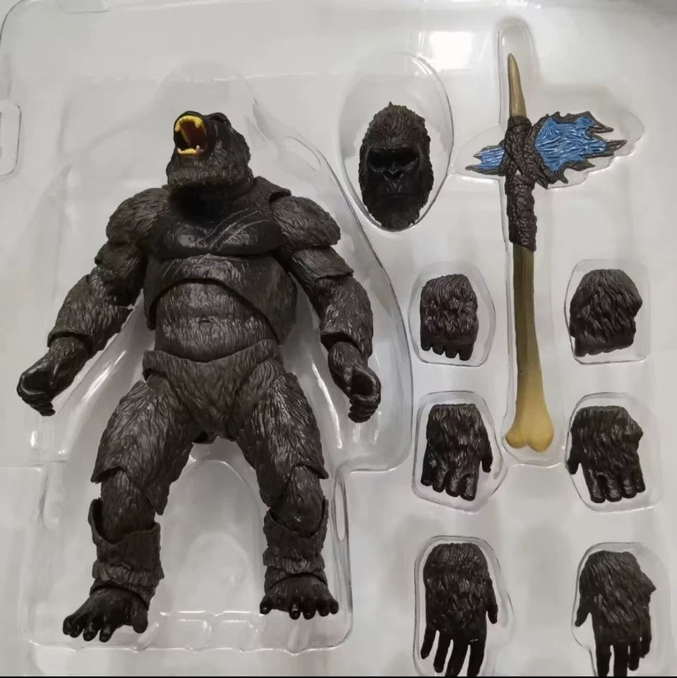 King Kong vs Godzilla Collectible Adjustable Action Figure Model PVC 6" [Boxed]