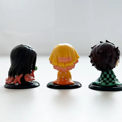 Hashira Tanjiro Inosuke Demon Slayer Anime Figurines PVC 2" [No Box : 5 pc Set]