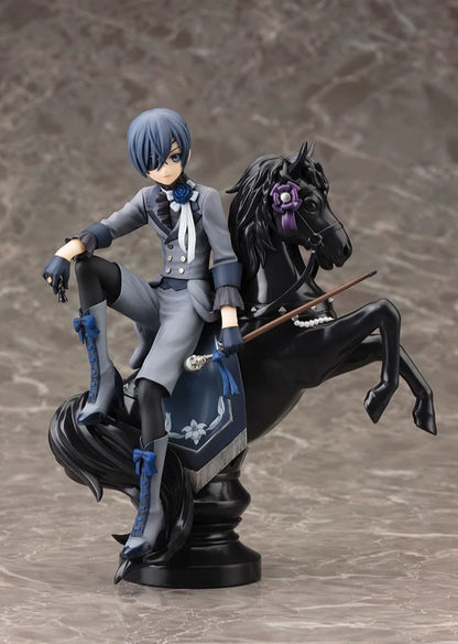Ciel Phantomhive Mounted Black Butler Anime Figure Model Statue PVC 7" [Boxed]
