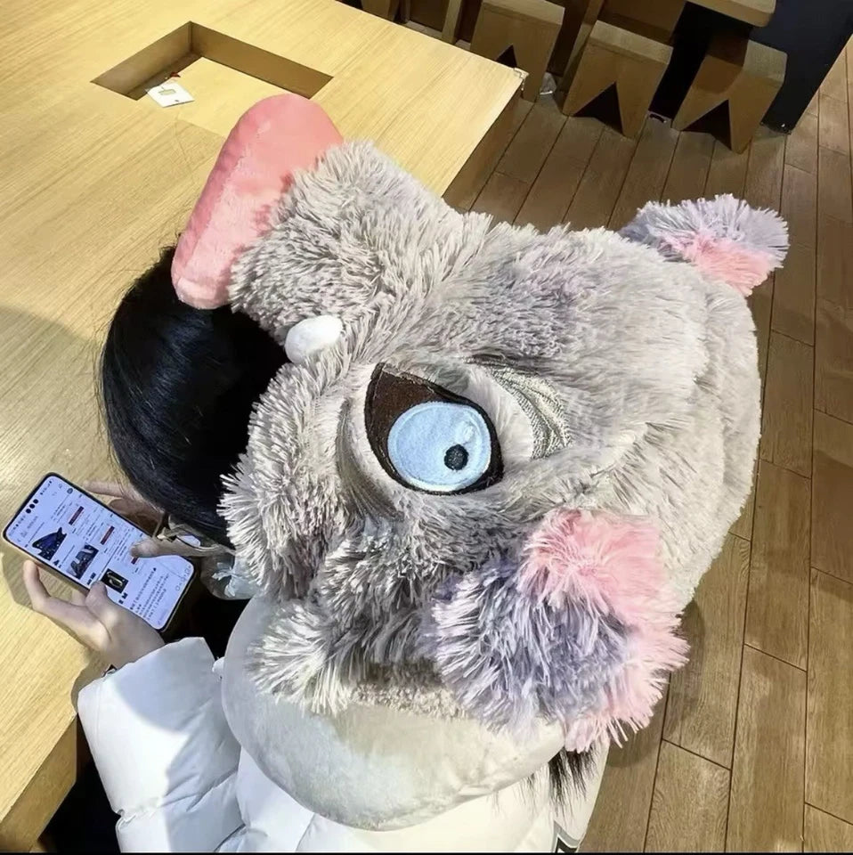 Inosuke Wild Boar Earflap Hat Demon Slayer Anime Cosplay Soft Plush 14 x 12 in