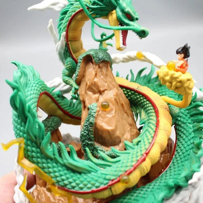 Childhood Goku & Shenron Dragon Ball Anime Figure Model Statue PVC 8.5" [No Box]