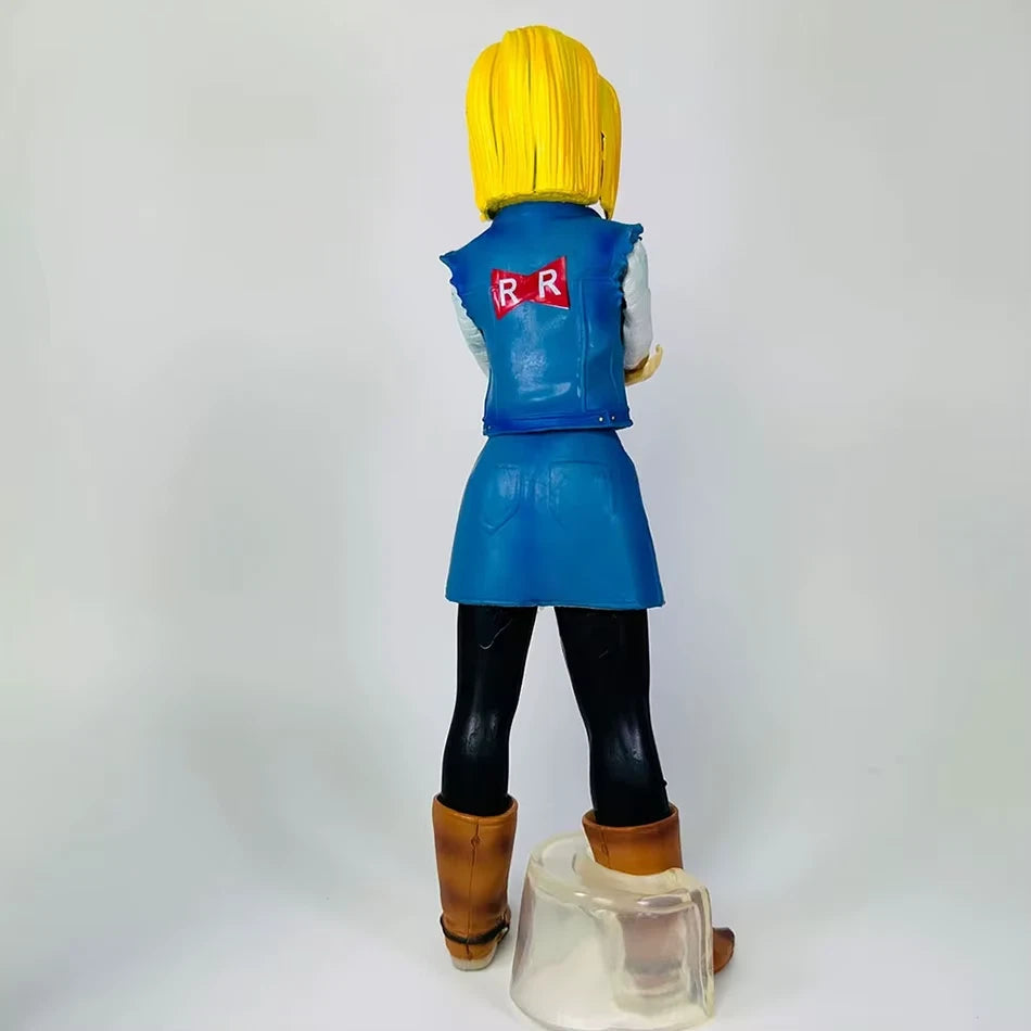 Android 18 & Android 17 Dragon Ball Z Anime Figure Model Statue PVC 9" [Boxed]