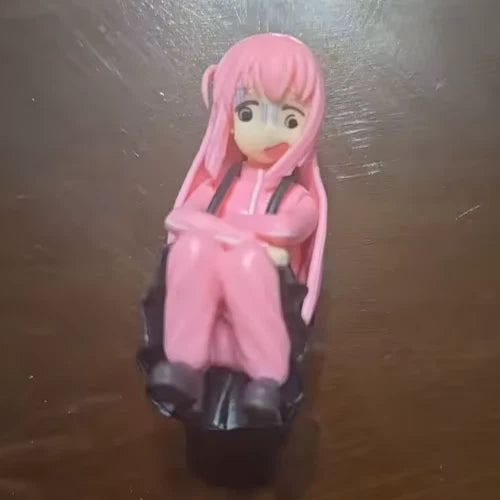 Hitori Gotoh Sitting Bocchi the Rock! Cute Anime Figurine PVC 3.5" [No Box]