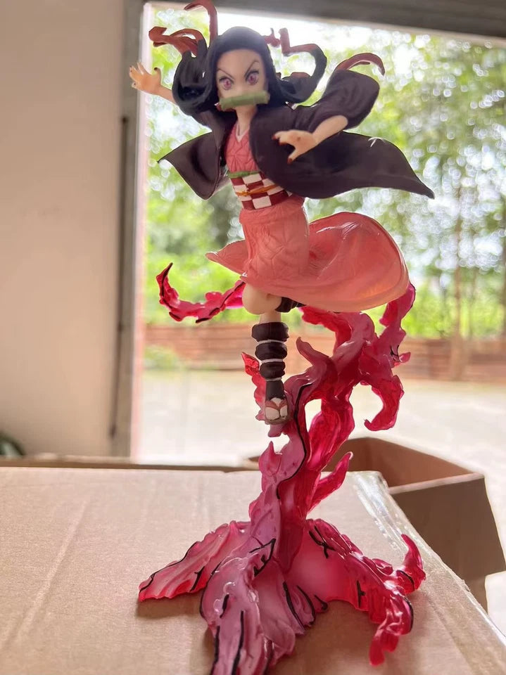 Nezuko Kamado Blood Art Demon Slayer Anime Figure Model Statue PVC 8" [No Box]