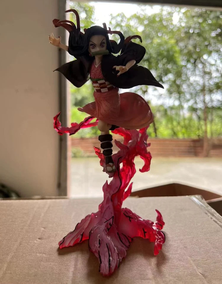 Nezuko Kamado Blood Art Demon Slayer Anime Figure Model Statue PVC 8" [No Box]