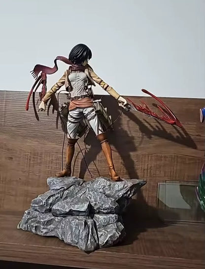 Mikasa Ackerman Battle Damage Ver. Attack on Titan AoT Anime Figure PVC 13.7" [Boxed]