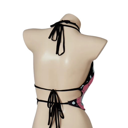 Shinobu Kocho Cosplay Demon Slayer Anime Bra Top Bikini Swimsuit