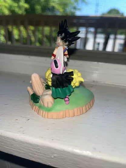 Childhood Goku & Chi-Chi Dragon Ball Anime Figure Model Statue PVC 5.5" [Boxed]
