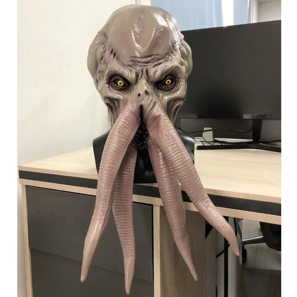 Mind Flayers Illithids Mask Cosplay Baldur's Gate 3 Costume Silicone PVC 23"
