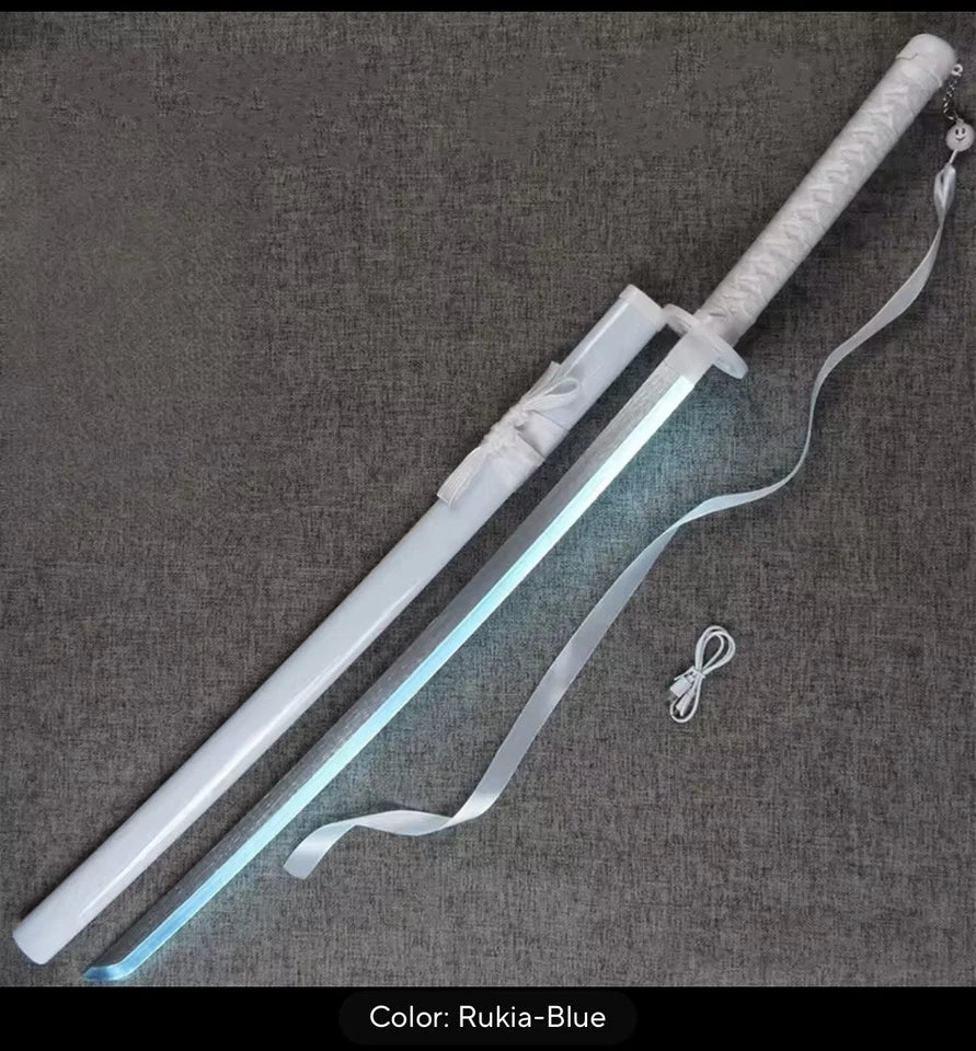 Led Luminous Bleach Katana Ichigo Rukia Sword Cosplay Light up 41"