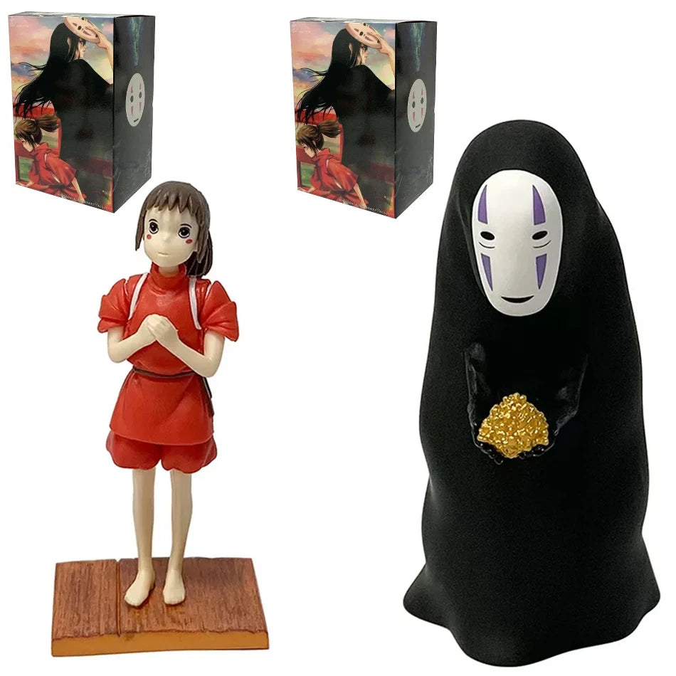 Chihiro Ogin, Kaonashi Spirited Away Movie Anime Figure Model Statue PVC 5" [Boxed]