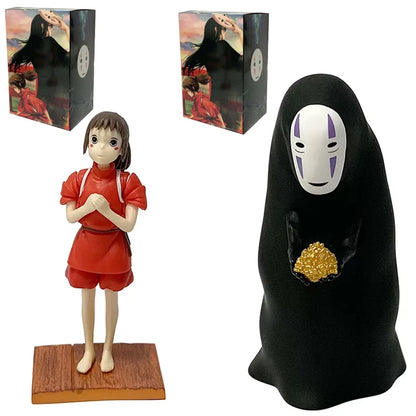 Chihiro Ogin, Kaonashi Spirited Away Movie Anime Figure Model Statue PVC 5" [Boxed]