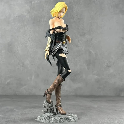 Android 18 Torn Shirt Dragon Ball Z Anime Figure Model PVC 9" [Adult Collectible]