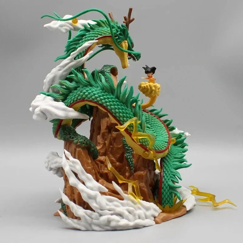 Childhood Goku & Shenron Dragon Ball Anime Figure Model Statue PVC 8.5" [No Box]