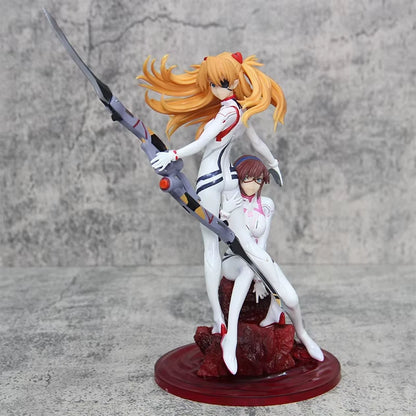 Asuka Soryu & Mari Makinami Neon Genesis Evangelion Anime Figure PVC 10.5" [Boxed]