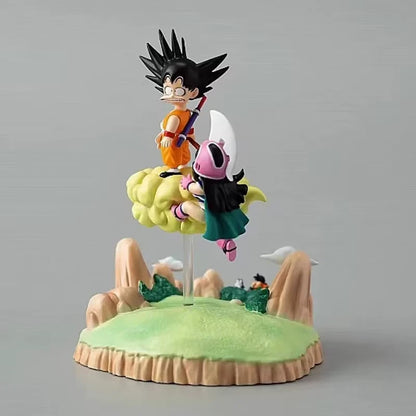 Childhood Goku & Chi-Chi Dragon Ball Anime Figure Model Statue PVC 5.5" [Boxed]