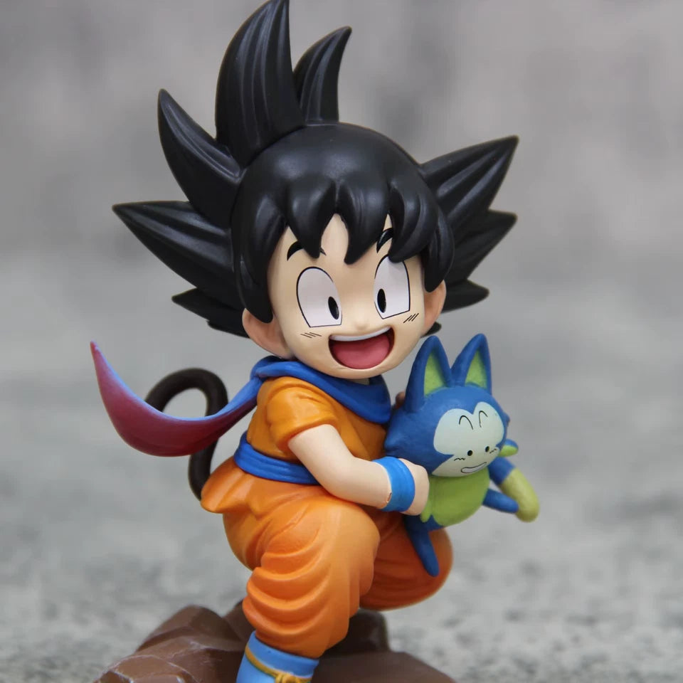 Young Goku & Puar Dragon Ball Z Anime Collectible Action Figurine PVC 4" [Boxed]