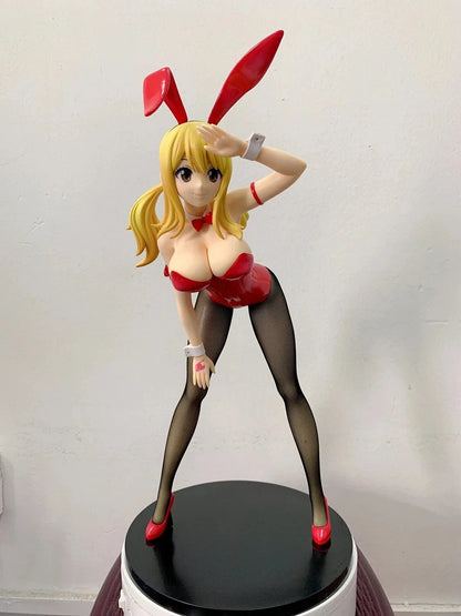 Lucy Heartfilia Bare Leg Bunny Fairy Tail Full Bust Anime Figure PVC 14" [No Box] *Adult Collectible*