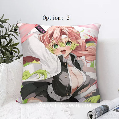 Mitsuri Demon Slayer Anime Kawaii Soft Pillow Cushion Cover 2 x 2 ft