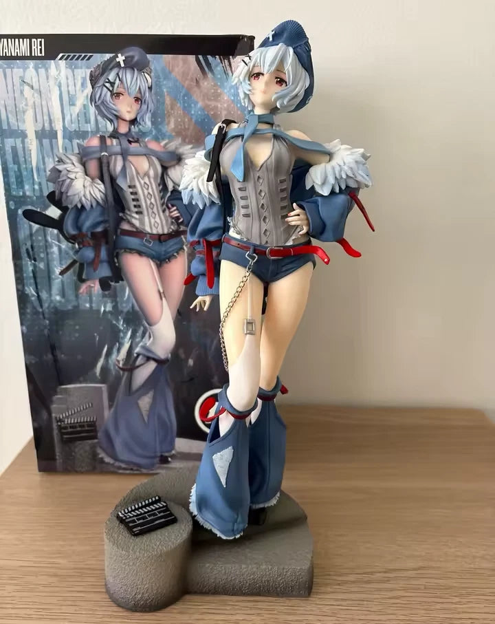 Rei Ayanami Punk Rockstar Neon Genesis Evangelion Anime Figure PVC 12" [Boxed]