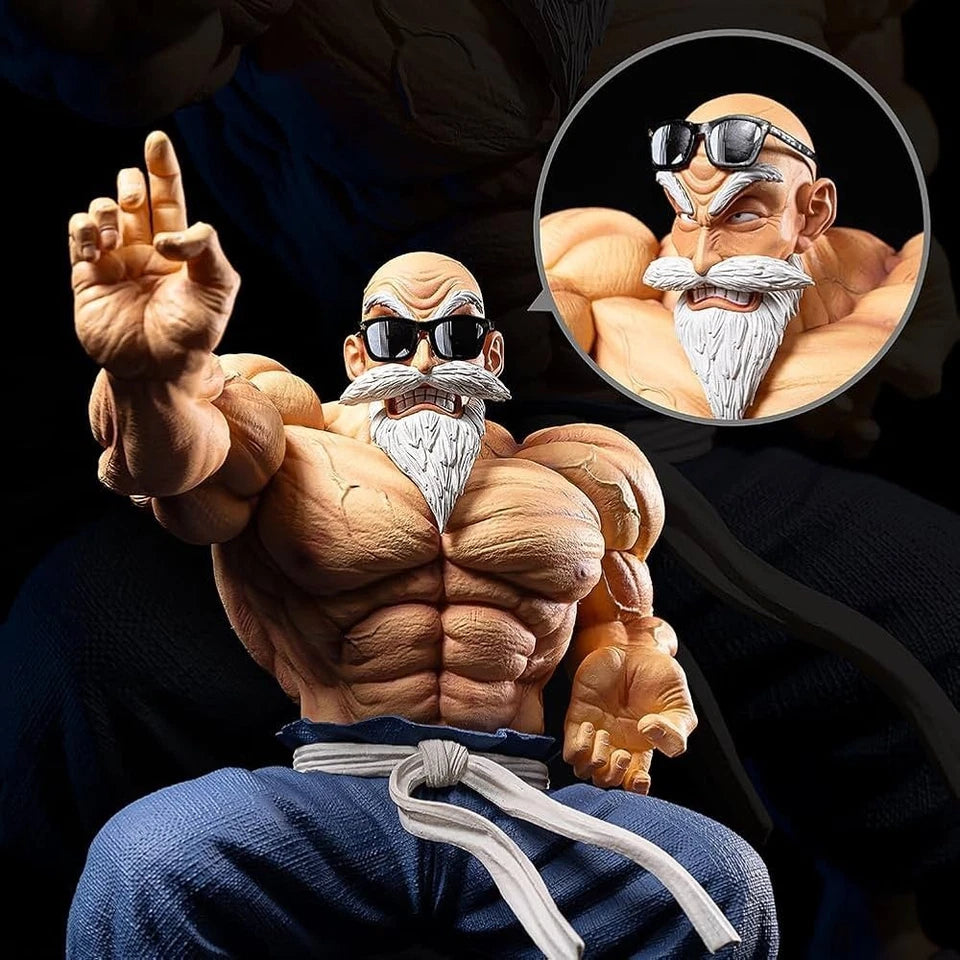 Master Roshi Buff Dragon Ball Z Classic Anime Figure Model Statue PVC 4" [No Box]