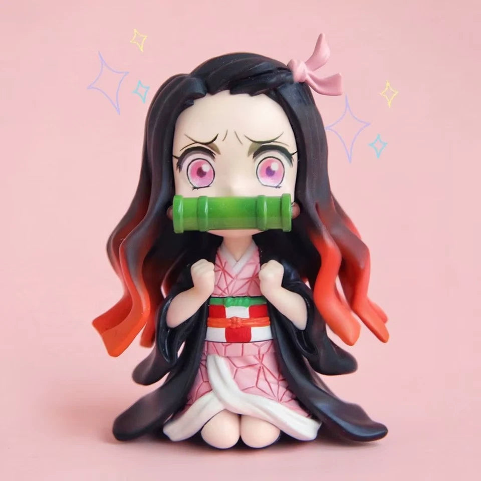 Nezuko Kamado Demon Slayer Anime Kawaii Cute Chibi Figure PVC 3.5" [No Box]