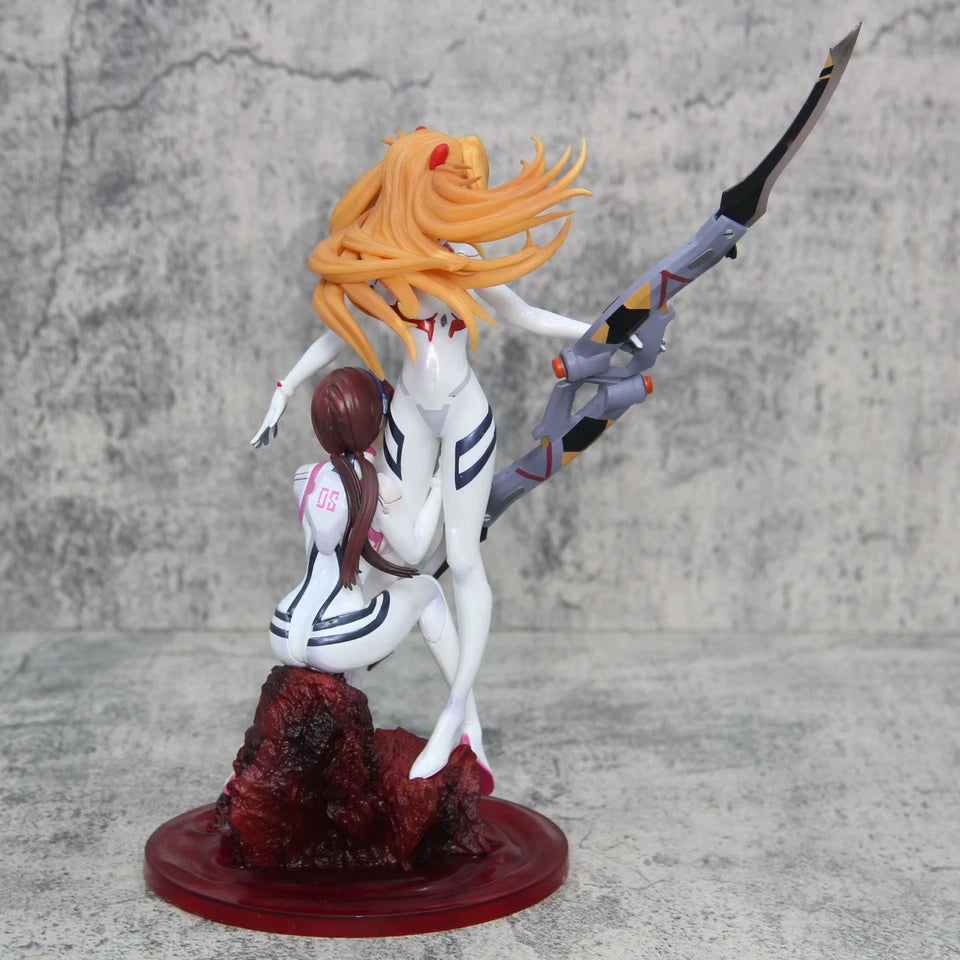 Asuka Soryu & Mari Makinami Neon Genesis Evangelion Anime Figure PVC 10.5" [Boxed]