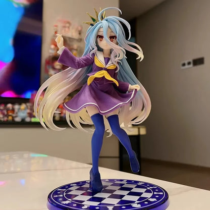 Shiro Nekomimi Seifuku No Game No Life Anime Figure Model Statue PVC 7" [Boxed]